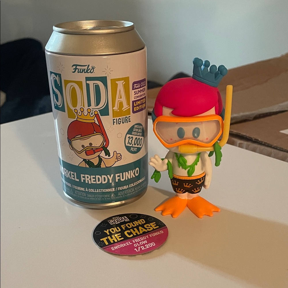 Funko SODA: Snorkel Freddy Funko - Chase 1/2,200 2023 Shared Sticker